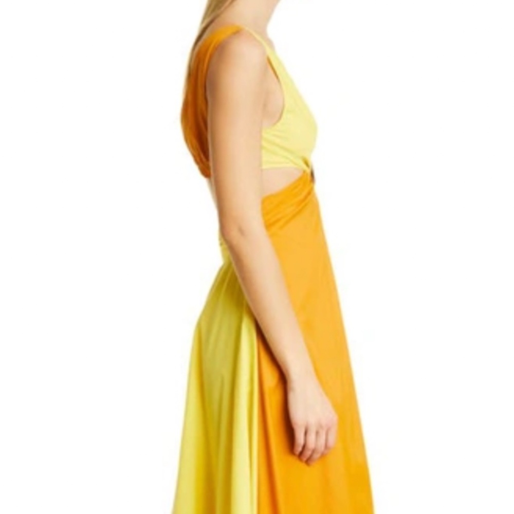 STAUD Passage Dress - Orange Yellow Multi - Picture 4 of 4